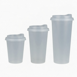 3PCS Portable Plastic Drinkware Set 300ml 600ml 1000ml Single Wall Tumblers With