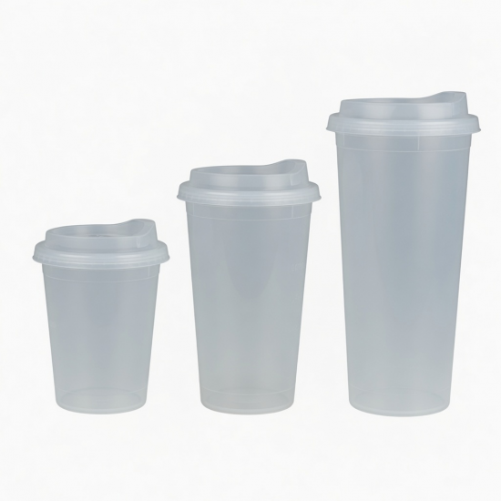 3PCS Portable Plastic Drinkware Set 300ml 600ml 1000ml Single Wall Tumblers With