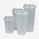 3PCS Portable Plastic Drinkware Set 300ml 600ml 1000ml Single Wall Tumblers With