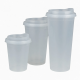 3PCS Portable Plastic Drinkware Set 300ml 600ml 1000ml Single Wall Tumblers With