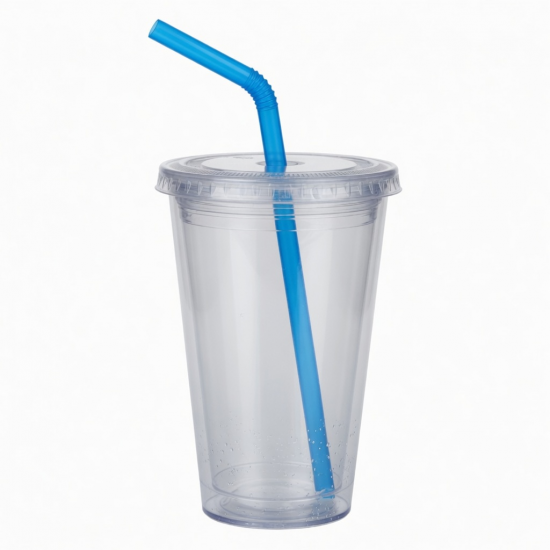 Plastic Straw Cup Simple Design Style For Coffee Water 29