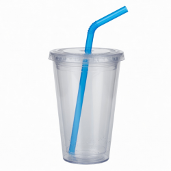 Plastic Straw Cup Simple Design Style For Coffee Water 29