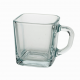 Square Glass Cup With Handle Borosilicate Transparent For Water Milk Juice