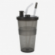 22oz Double Straw Cup Water Drinking Travel Gift Plastic Ice Boiling