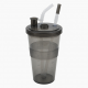 22oz Double Straw Cup Water Drinking Travel Gift Plastic Ice Boiling