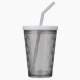 Diamond Tumbler Plastic Coffee Mugs With Straw And Lid Drinking Water 25