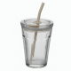Milk Coffee Tea Glass Water Tumbler Cup With Lid And 58