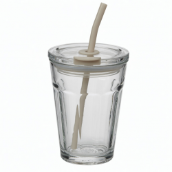Milk Coffee Tea Glass Water Tumbler Cup With Lid And 58