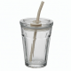 Milk Coffee Tea Glass Water Tumbler Cup With Lid And 58