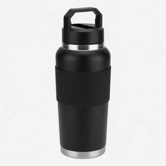 32 Oz Rubber Wide 304 Stainless Steel Silicone Insulated Water Bottle Tumbler