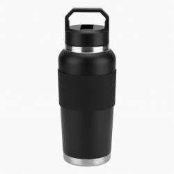 32 Oz Rubber Wide 304 Stainless Steel Silicone Insulated Water Bottle Tumbler