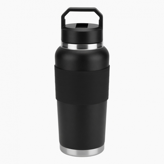 32 Oz Rubber Wide 304 Stainless Steel Silicone Insulated Water Bottle Tumbler