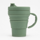 Portable Food Grade Silicone Drinking Water Cup Collapsible Coffee Mug With Lid