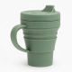 Portable Food Grade Silicone Drinking Water Cup Collapsible Coffee Mug With Lid