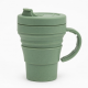 Portable Food Grade Silicone Drinking Water Cup Collapsible Coffee Mug With Lid