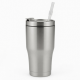 Double Wall Vacuum Steel Travel 304 Stainless Mug With Lid And Straw Water