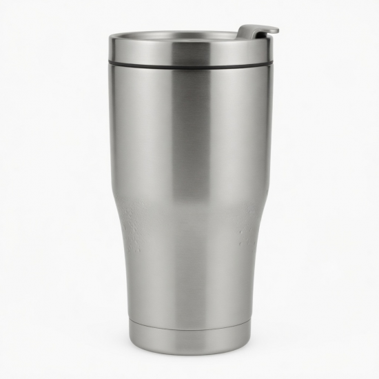 Double Wall Vacuum Steel Travel 304 Stainless Mug With Lid And Straw Water